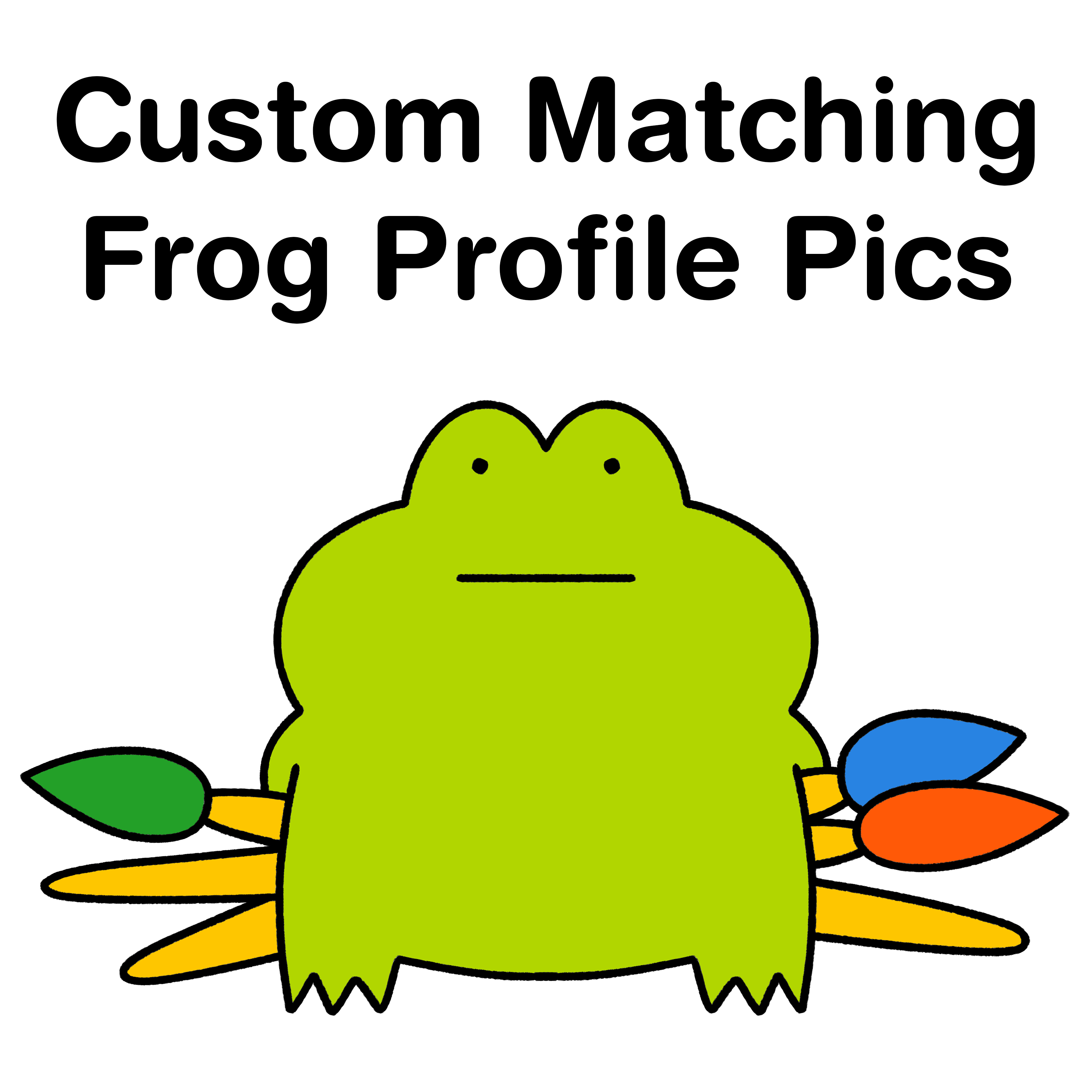 Custom Matching Frog Profile Pictures - Relationship Frog